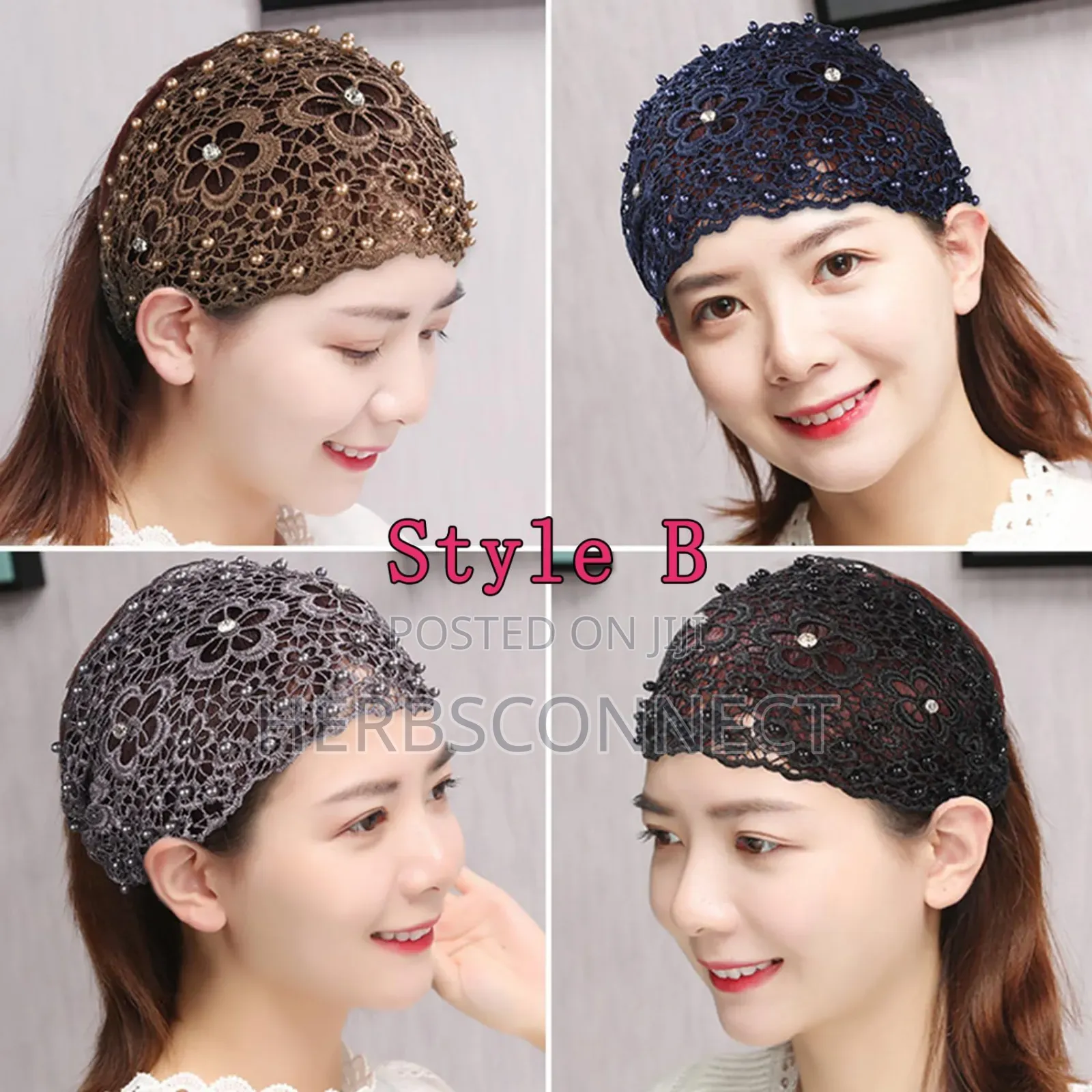 Elegant Hollow Lace Flower Pattern Headband