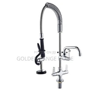 Industrial Kitchen Sink Tap Chrome Colour