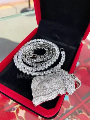 Carbon Diamond Jesus Piece Tennis Chain Pendant