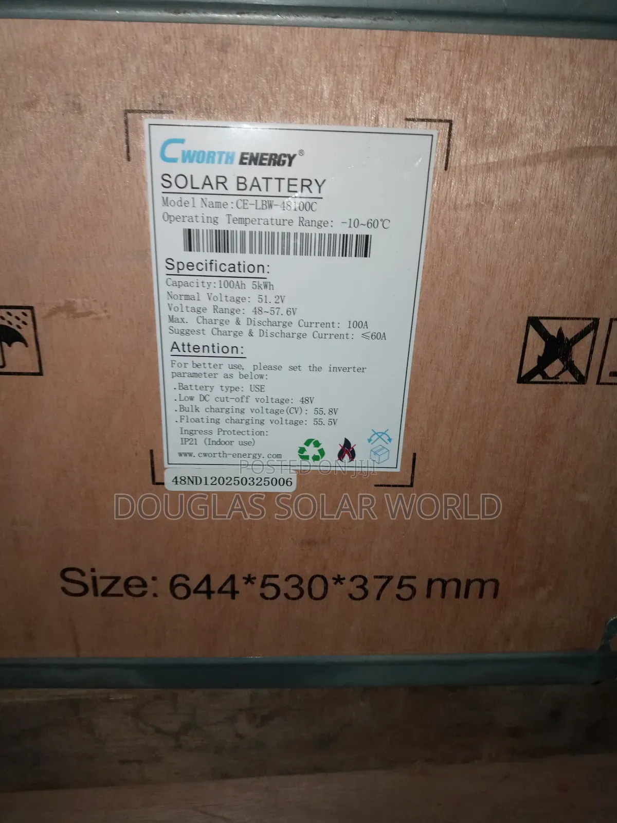 C Worth Energy Lithium Battery 5 KWH