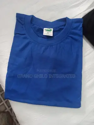 Royal Blue Plain Round Neck Shirt