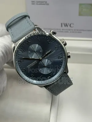 Original Iwc Schaffhausen Faux Leather Chronograph Watch