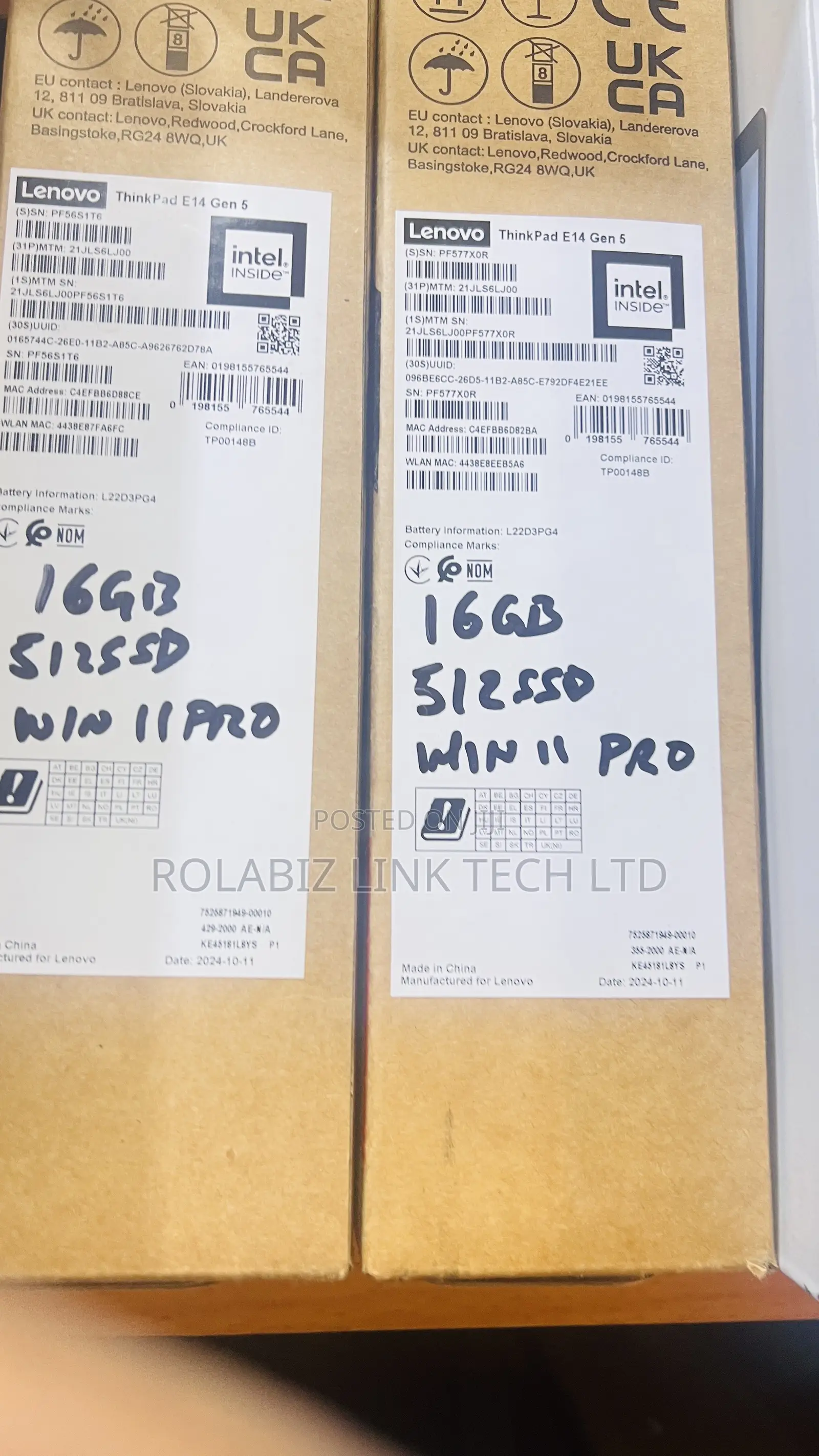 New Lenovo ThinkPad E14 Gen 5 16GB Intel Core i5 SSHD (Hybrid) 512GB