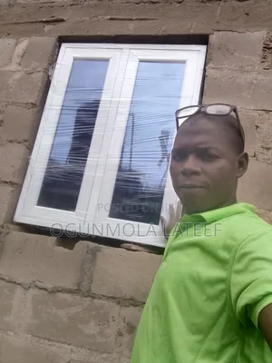 White Aluminum Casement Window With Net and Burglary