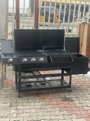 Hybrid Outdoor Grill Gas +Charcoal,Side Burner & Smoker Box