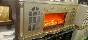 Golden Tv Stand Fireplace