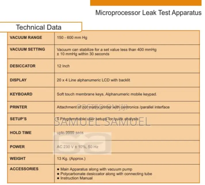 Leak Test Apparatus