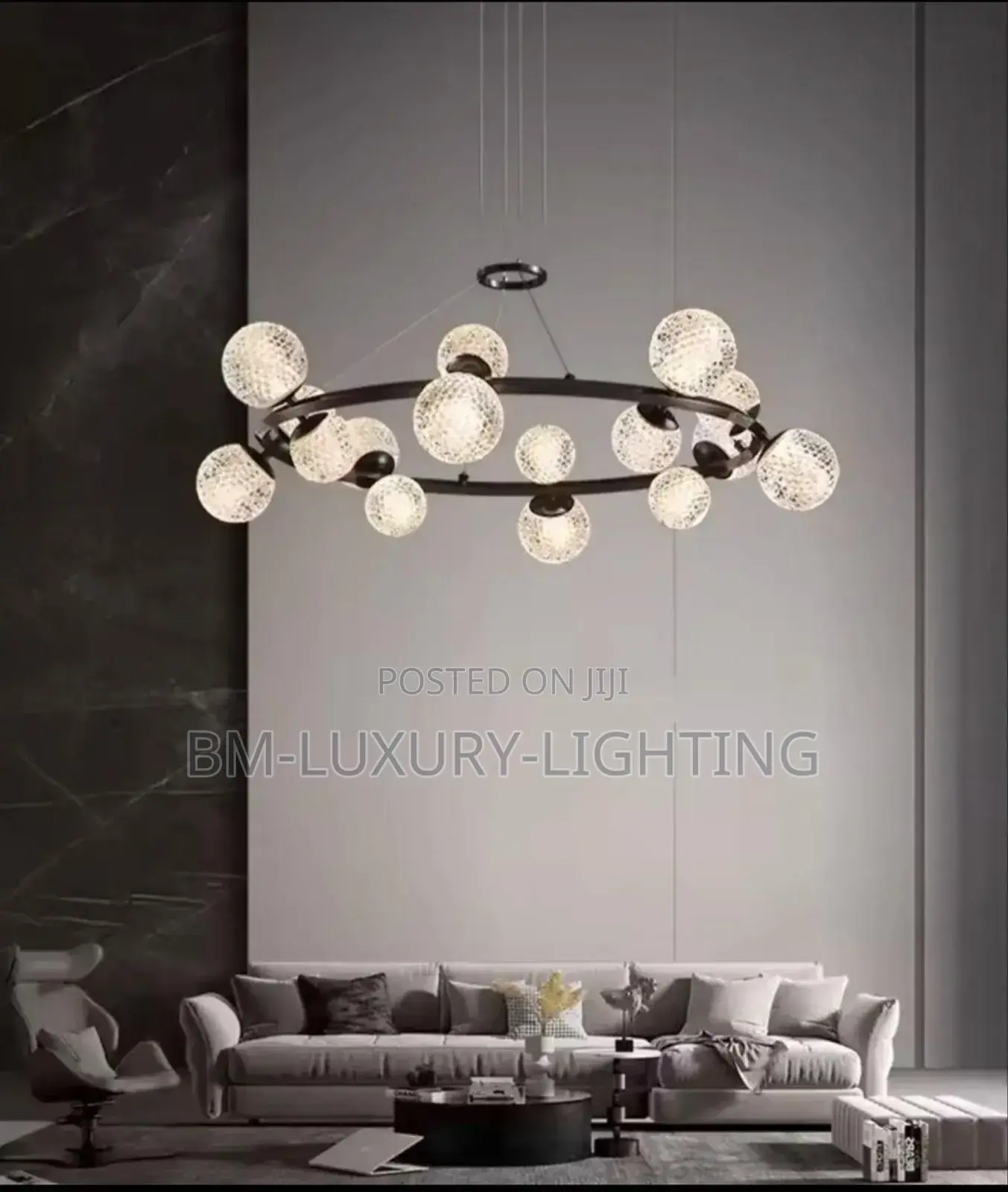 16 Crystal 800mm Ball Chandelier