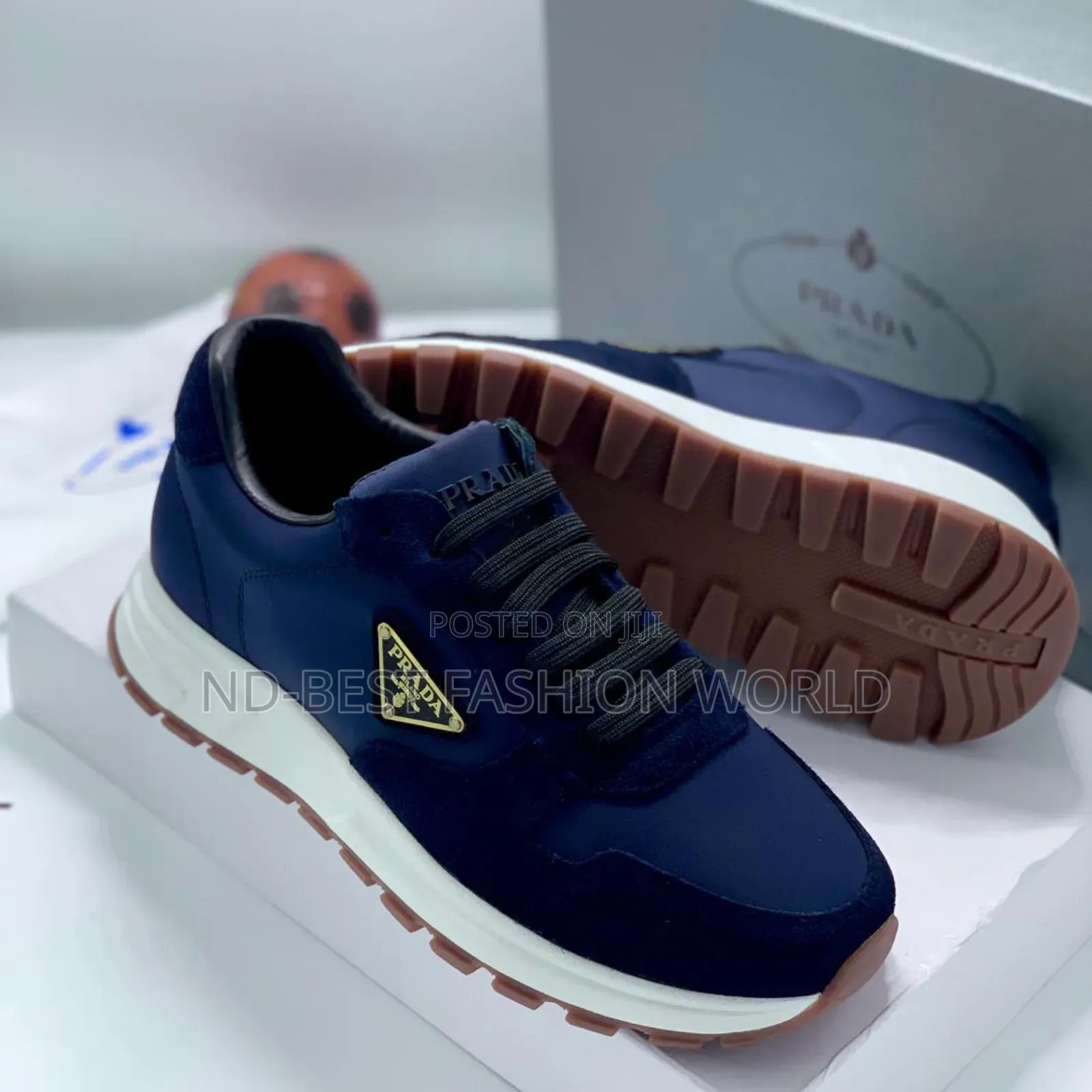 Pure Quality Blue Prada Sneakers
