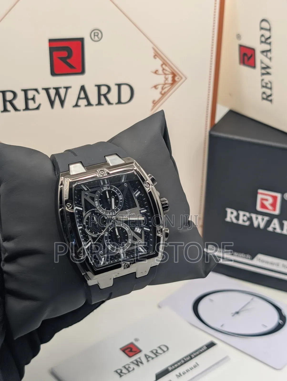 Reward Chronograph Rubber Strap-Watch-Fully-Packaged