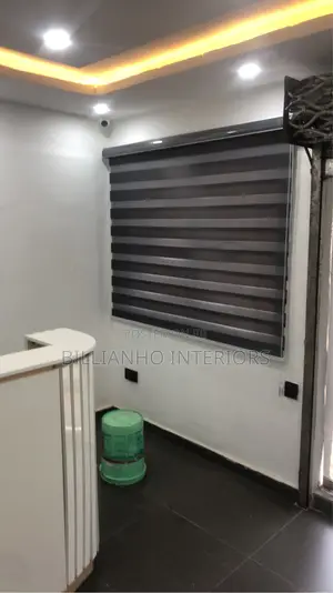 Shiny Dark Grey Day Night Blinds