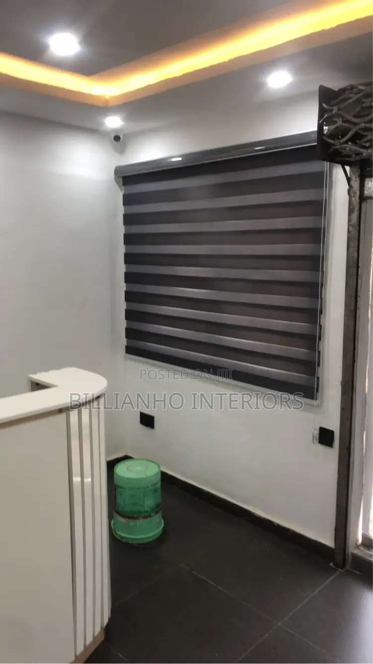 Shiny Dark Grey Day Night Blinds