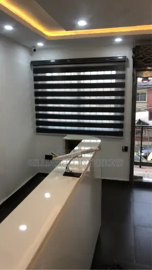 Shiny Dark Grey Day Night Blinds