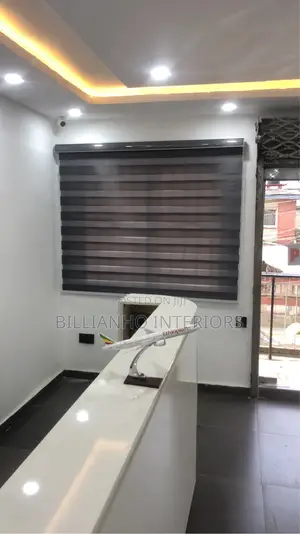 Shiny Dark Grey Day Night Blinds