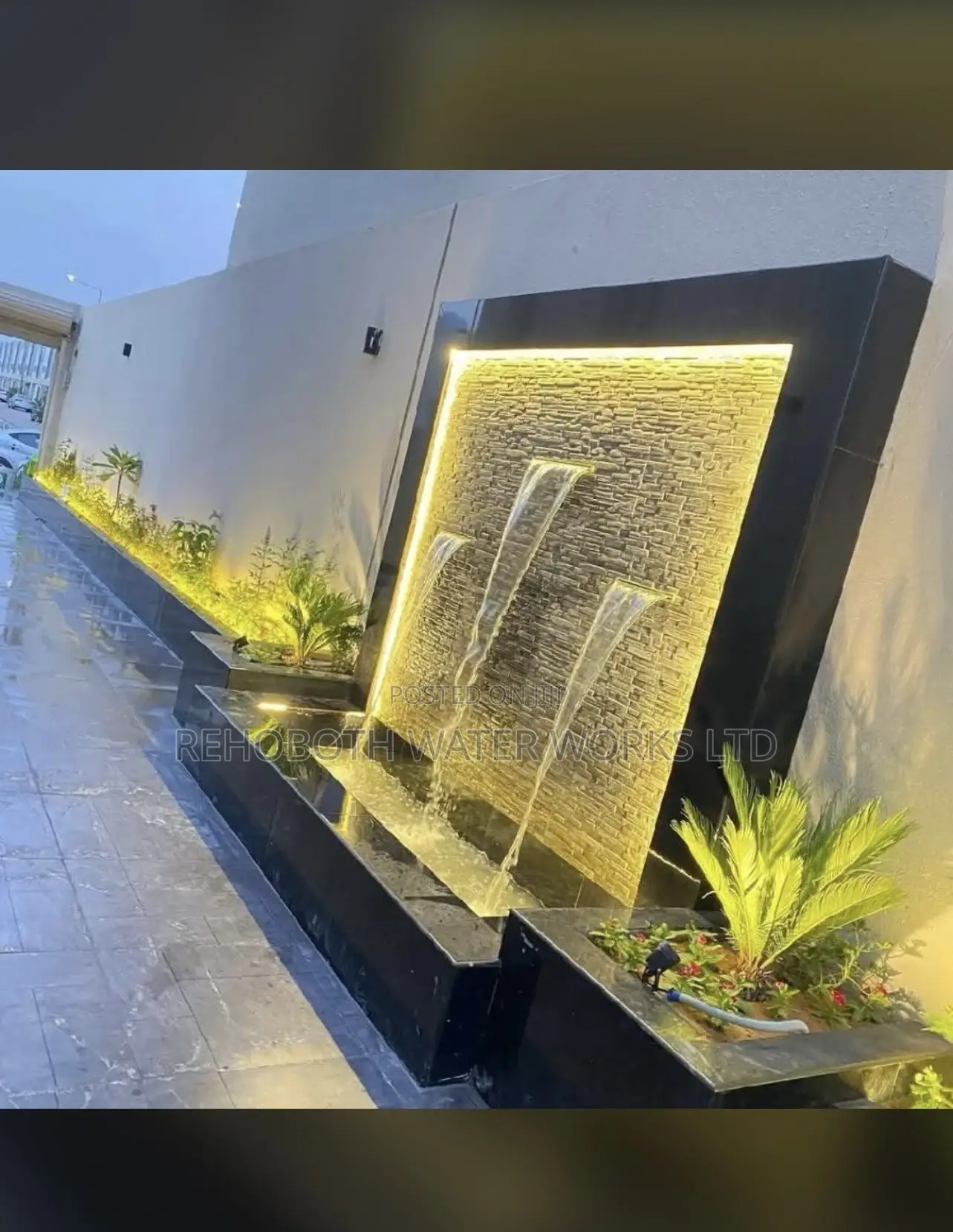 Fountain Waterfall Construction