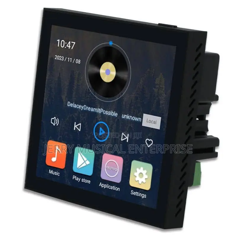 Screen Touch In Wall Amplifier With Bluetooth And Spotify