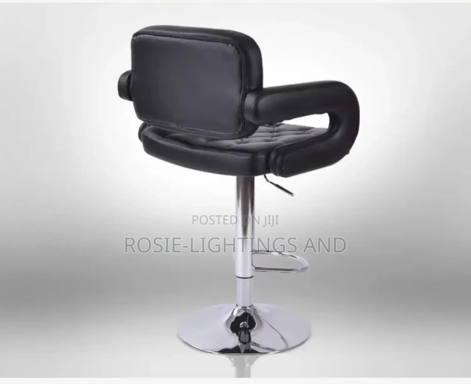 Adjustable High Kitchen Counter Bar Stool With Armrest