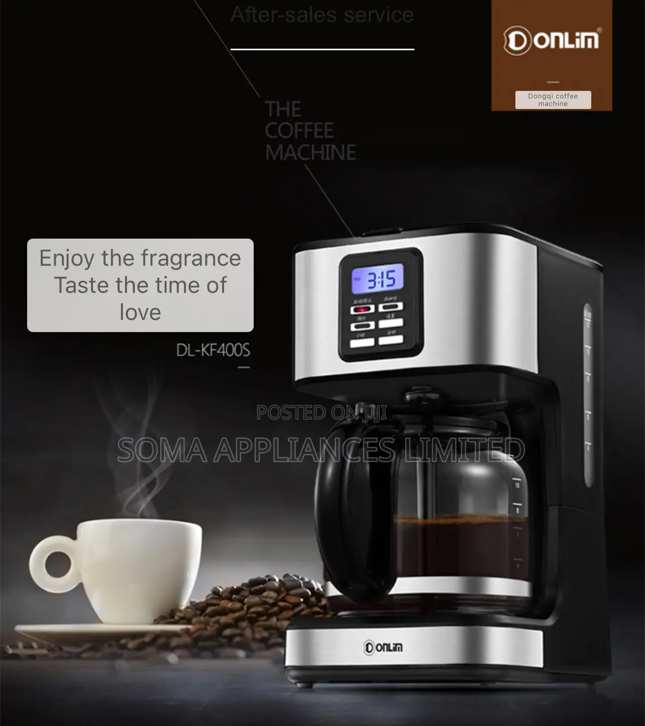 Donlim Dl-Kf400s Automatic Drip Coffee Machine