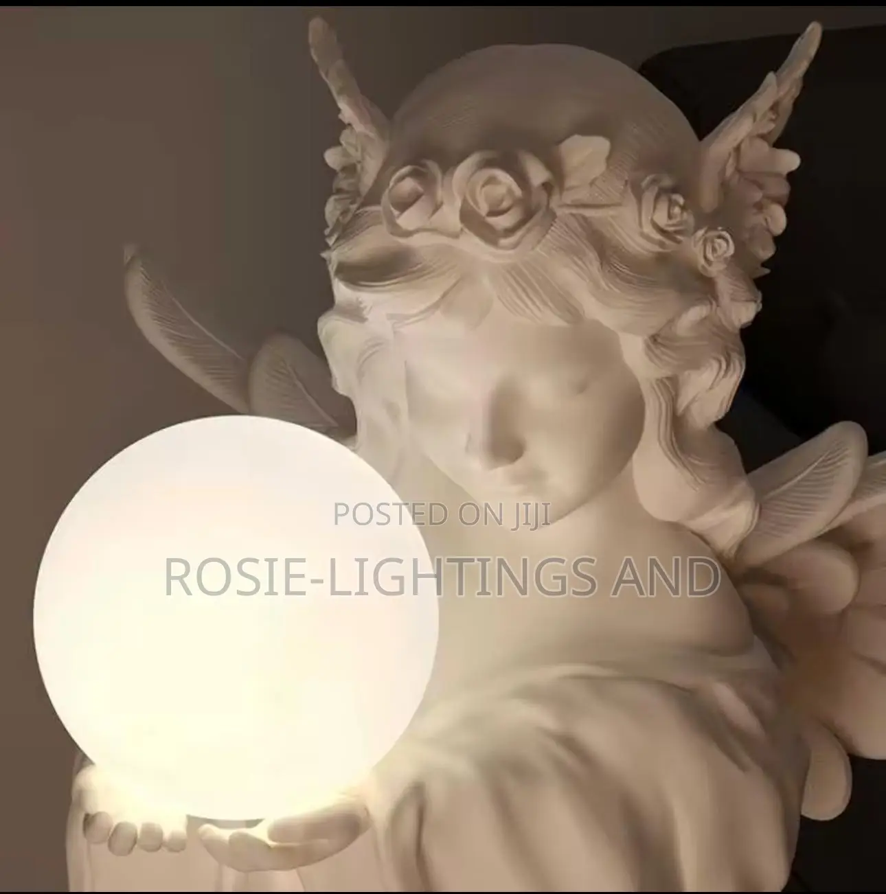 Modern Home Decor Angel Luminous Statue In White