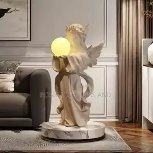 Modern Home Decor Angel Luminous Statue In White
