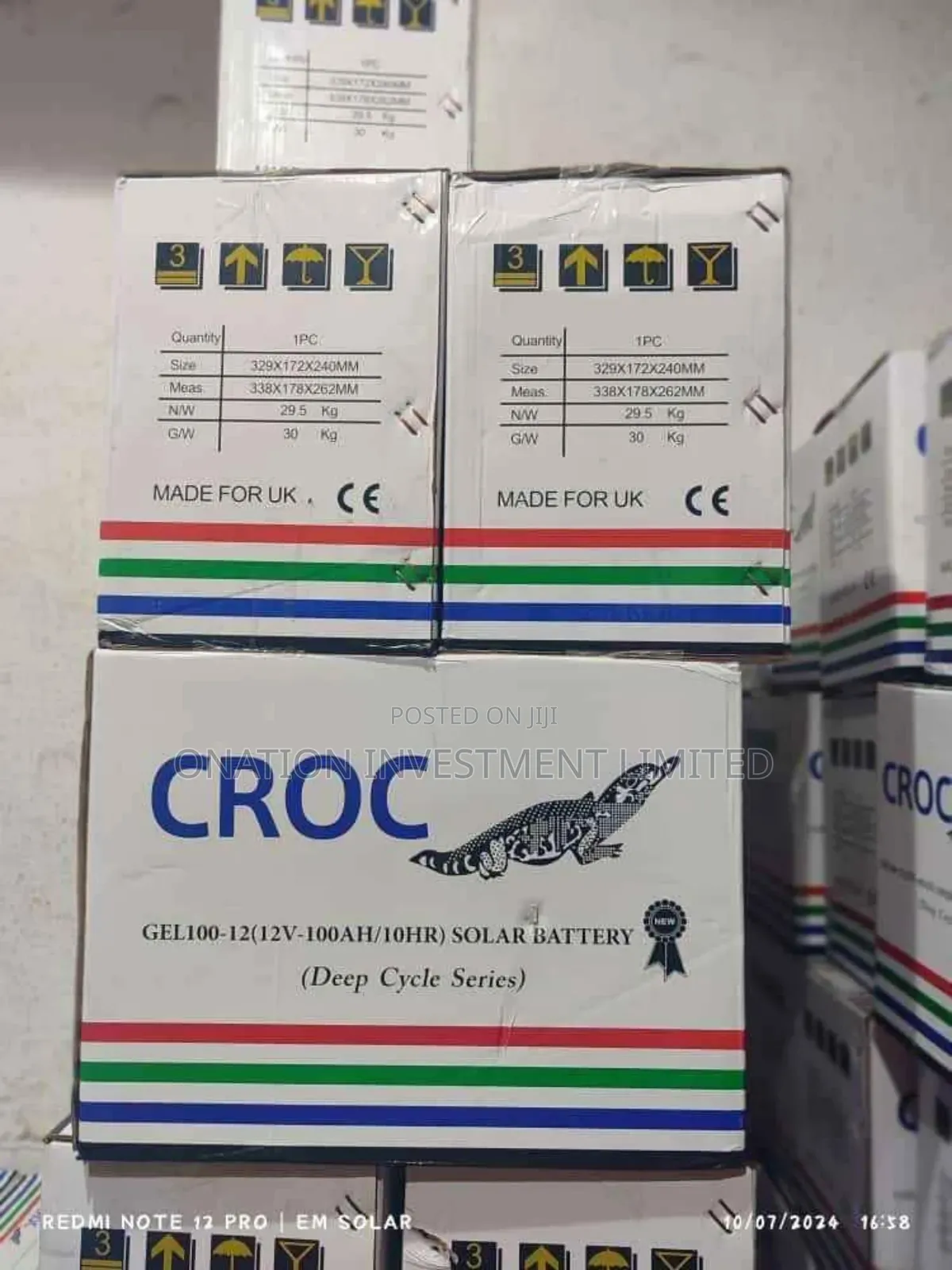 100ah 12v Croc Gel Solar Battery