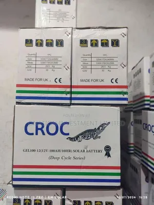 100ah 12v Croc Gel Solar Battery