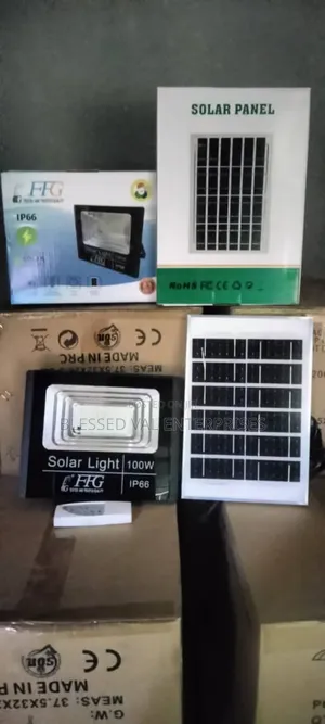 Hg 100w Solar Flood Light With Plan