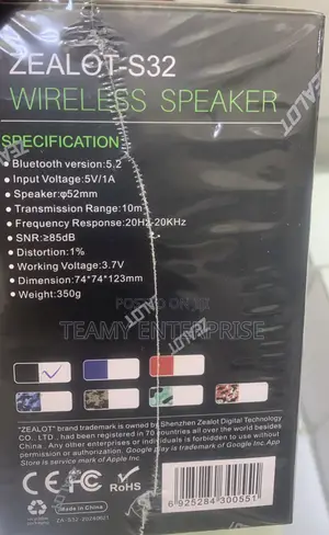 Zealot S32 Wireless Bluetooth Speaker With Sd Card Slot