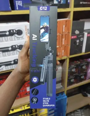 C12 Ai Face Tracking Selfie Tripod Stick