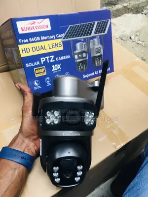 Original Solar Powered PTZ Camera Dual Lens