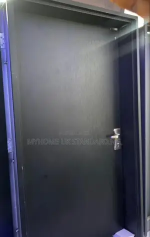 4ft Israeli Steel Door (Plain Black for Entrance) One Leaf