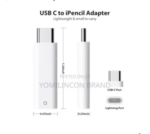 Usb C Pencil Adapter for Apple Pencil 1st Generation,