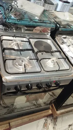 Nexus Gas Cooker 60x60 3 Gas +1 Electric Black Nx-6004