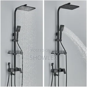 Standing Shower With Bidet Spray Black 🖤