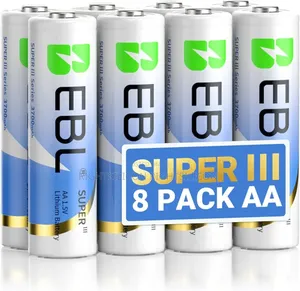 1×Usa Ebl Lithium Aa Battery 3700mah (8 Pack)