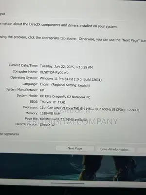 Laptop HP Dragonfly G2 16GB Intel Core I5 SSD 512GB