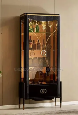 Simple Wine Bar With Cabinets