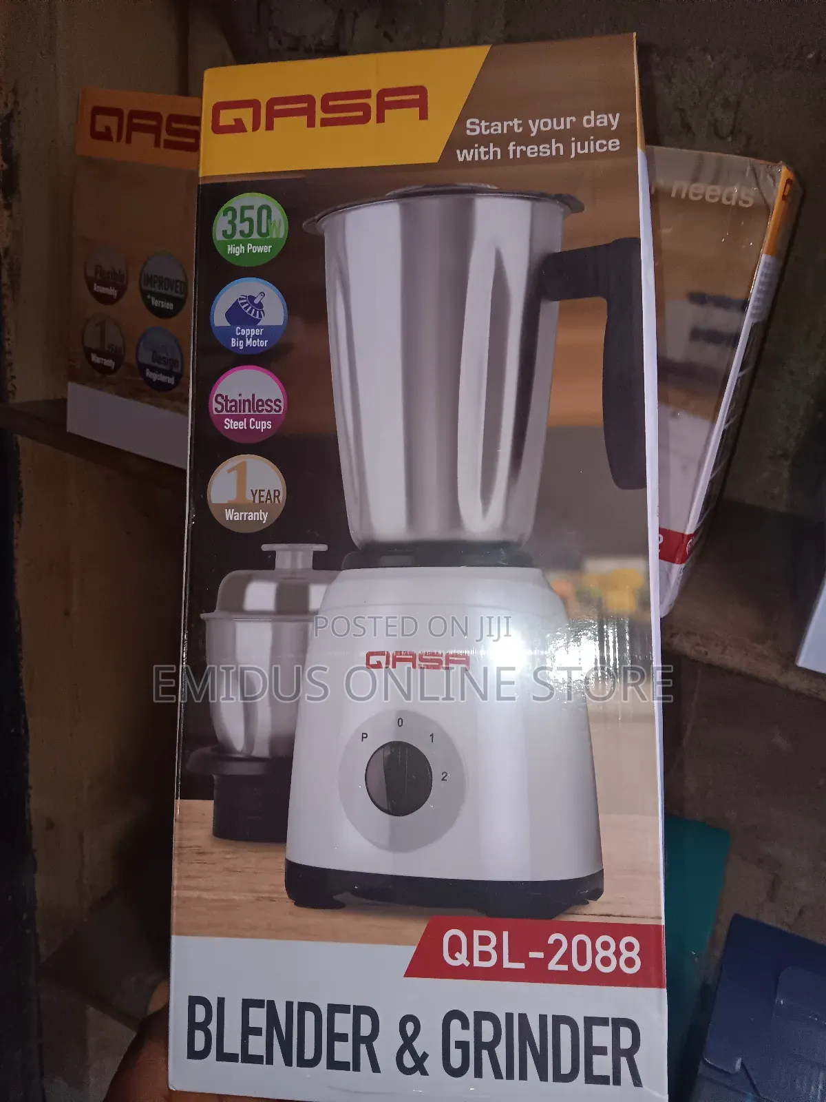 Qasablender /Grinder Double Stainless Cup