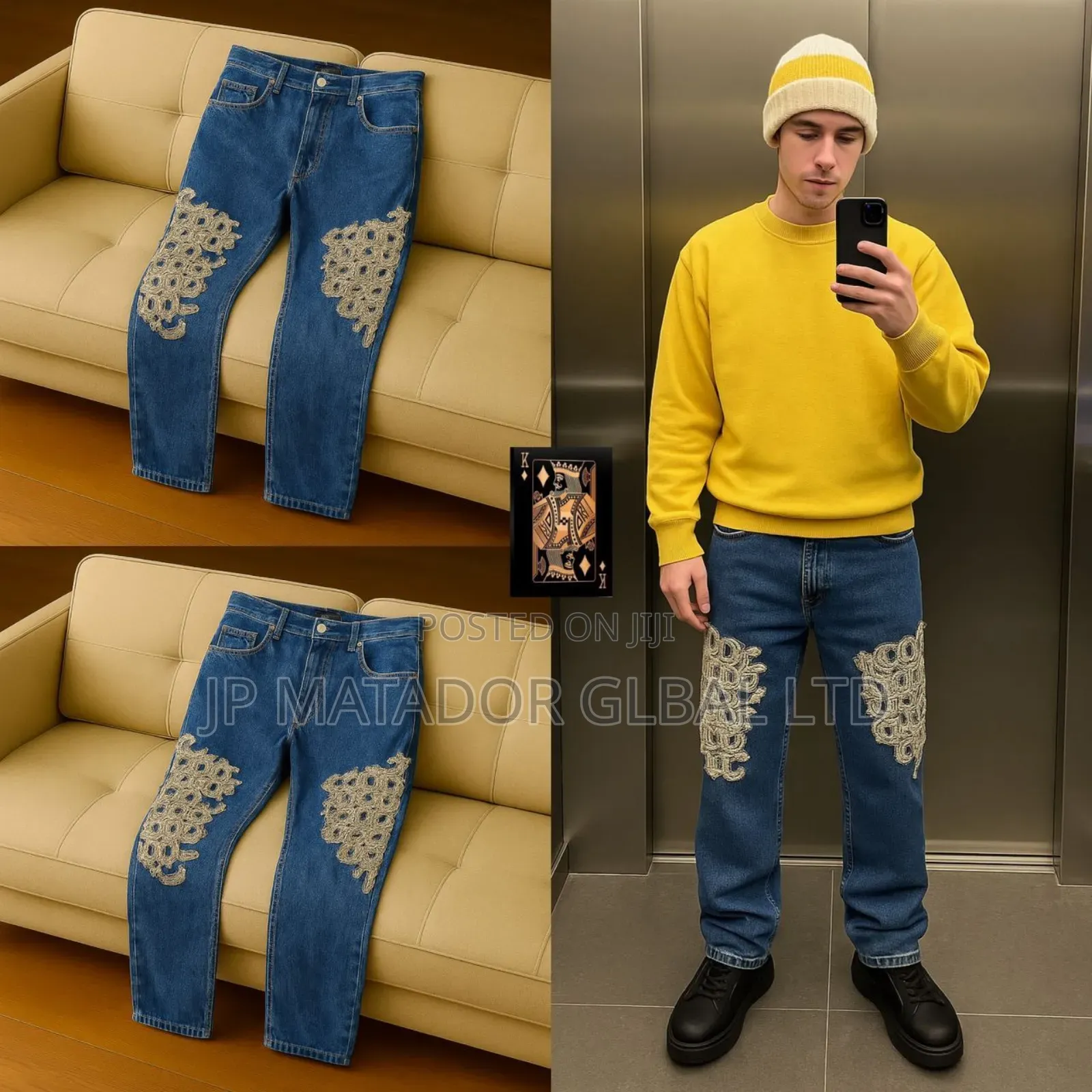 Trendy 3d Pattern Men's Jeans