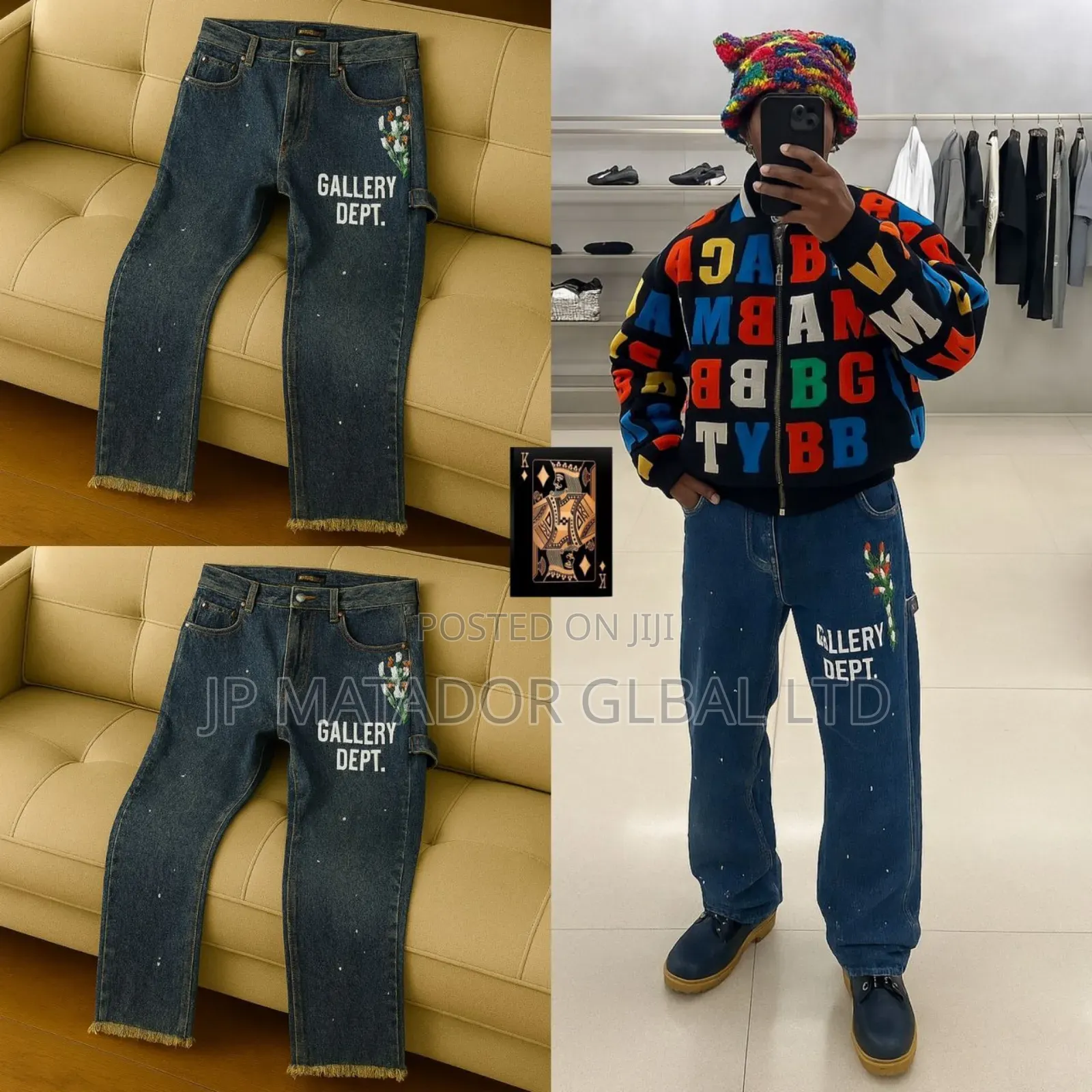 Trendy 3d Pattern Men's Jeans