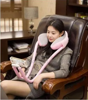 Neck Pillow With Adjustable Phone Holder