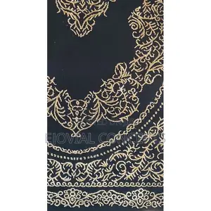 Turkish Luxury Turkish Black/Gold Contemporary Center Rug