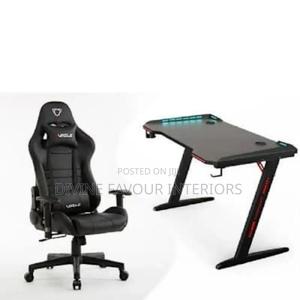 Furgle Gaming Ergonomic Chair With Gamer Table - Black