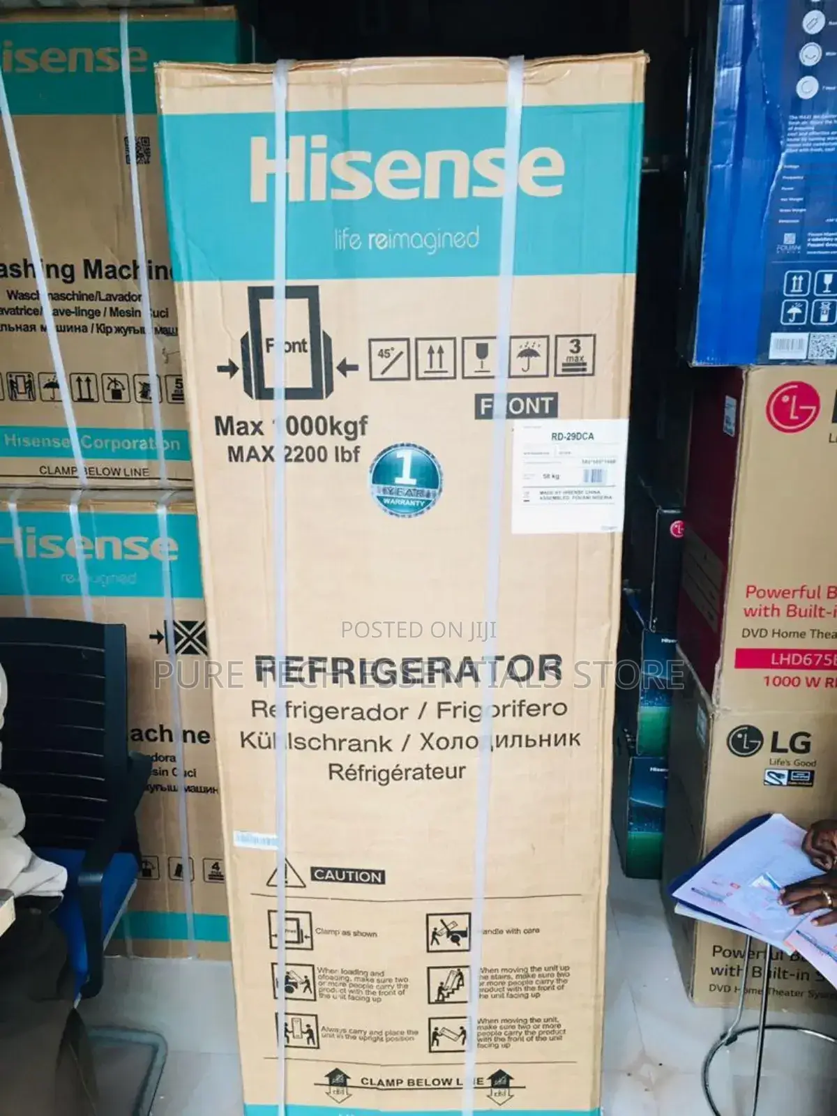 New Hisense Double Door Button Freezer Refrigerator 29dca
