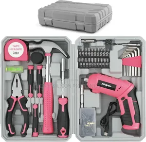 Usa Hi-spec 42pc Pink 4v Usb Electric Power Driver