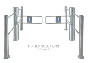 Electric Pedestrian Access Swing Barrier Arm Gates Stainless Steel