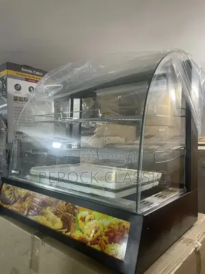 Black 2ft Commercial Snacks Warmer / Food Display Cabinet