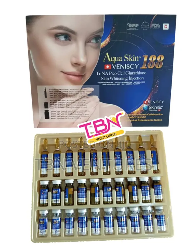 Aqua Skin Veniscy 188 Glutathione Skin Whitening Injection don siyarwa -  TBN VENTURES  Farashi:  90,000 a Jiji.ng [Amuwo-Odofin]