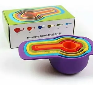 6pcs Plastic Measuring Cup and Spoon