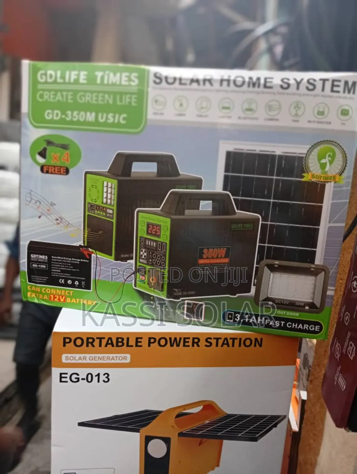 350watts Solar Generator With 1 Panel and Bulbs
